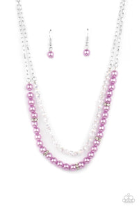 PRE-ORDER - Paparazzi Parisian Princess - Purple - Necklace & Earrings - $5 Jewelry with Ashley Swint