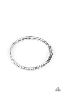 Paparazzi Perfect Present - Silver - Inspirational Bracelet - $5 Jewelry with Ashley Swint