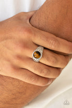 Load image into Gallery viewer, PRE-ORDER - Paparazzi Play It Cool - Brown - Tiger&#39;s Eye Stone - Ring - $5 Jewelry with Ashley Swint