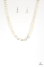 Load image into Gallery viewer, PRE-ORDER - Paparazzi Posh Boss - White - Necklace &amp; Earrings - $5 Jewelry with Ashley Swint
