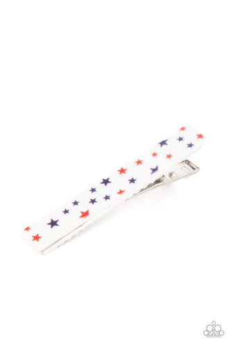 PRE-ORDER - Paparazzi Prettiest Patriot - Multi - Red & Blue Stars Hair Clip - $5 Jewelry with Ashley Swint