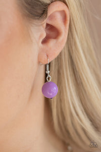 Paparazzi Prismatic Sheen - Purple - Hammered Silver Discs - Necklace & Earrings - $5 Jewelry with Ashley Swint