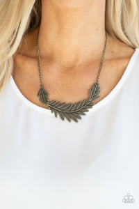 PRE-ORDER - Paparazzi Queen of the QUILL - Brass - Necklace & Earrings - $5 Jewelry with Ashley Swint