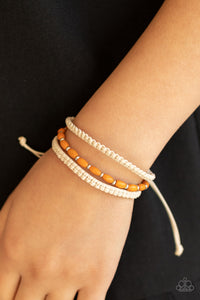 Paparazzi Refreshingly Rural - Orange - Sliding Knot Bracelet - $5 Jewelry with Ashley Swint