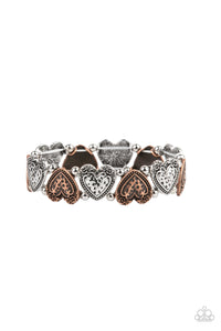 PRE-ORDER - Paparazzi Rustic Heartthrob - Multi - Bracelet - $5 Jewelry with Ashley Swint