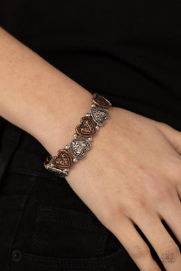 PRE-ORDER - Paparazzi Rustic Heartthrob - Multi - Bracelet - $5 Jewelry with Ashley Swint