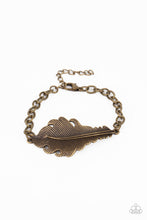 Load image into Gallery viewer, Paparazzi Rustic Roost - Brass Feather - Bracelet - $5 Jewelry with Ashley Swint