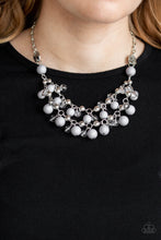 Load image into Gallery viewer, Paparazzi Seaside Soiree - Silver Gray Beads - Silver Chain Necklace and matching Earrings - $5 Jewelry With Ashley Swint