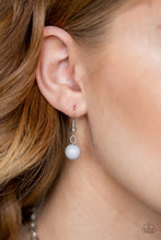 Load image into Gallery viewer, Paparazzi Seaside Soiree - Silver Gray Beads - Silver Chain Necklace and matching Earrings - $5 Jewelry With Ashley Swint