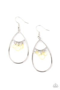 Paparazzi Shimmer Advisory - Yellow - Faceted Teardrops - Earrings - $5 Jewelry with Ashley Swint