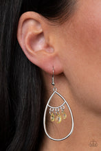 Load image into Gallery viewer, Paparazzi Shimmer Advisory - Yellow - Faceted Teardrops - Earrings - $5 Jewelry with Ashley Swint