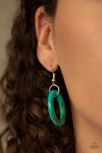 Load image into Gallery viewer, Paparazzi Sizzle Sizzle - Blue - Acrylic Links - Silver Chain Necklace &amp; Earrings - $5 Jewelry With Ashley Swint