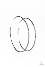 Load image into Gallery viewer, Paparazzi Sleek Fleek - Black - Large Hoop - Post Earrings - $5 Jewelry with Ashley Swint