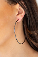 Load image into Gallery viewer, Paparazzi Sleek Fleek - Black - Large Hoop - Post Earrings - $5 Jewelry with Ashley Swint