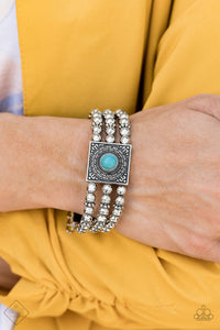 Paparazzi Solstice Soul - Blue Turquoise Stone - Bracelet - Fashion Fix Exclusive October 2019 - $5 Jewelry With Ashley Swint