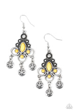 Load image into Gallery viewer, Paparazzi Southern Expressions - Yellow - Ornate Silver Sand Dollars - Earrings - $5 Jewelry with Ashley Swint