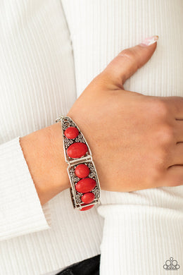 PRE-ORDER - Paparazzi Southern Splendor - Red Stone - Bracelet - $5 Jewelry with Ashley Swint