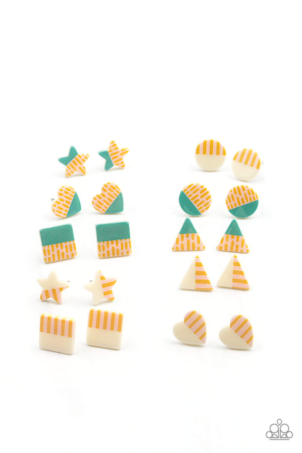 Paparazzi Starlet Shimmer Post Earrings - 10 - Star, Heart, Circle, Triangle & Square Shapes - $5 Jewelry with Ashley Swint