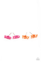 Load image into Gallery viewer, PRE-ORDER - Paparazzi Starlet Shimmer Post Earrings, 10 - Inspirational Hope, Kind, Soar, Leap, Play, Make, Care, Love, Wish, Give - $5 Jewelry with Ashley Swint