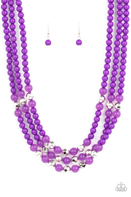 PRE-ORDER - Paparazzi STAYCATION All I Ever Wanted - Purple - Necklace & Earrings - $5 Jewelry with Ashley Swint