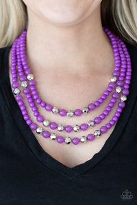PRE-ORDER - Paparazzi STAYCATION All I Ever Wanted - Purple - Necklace & Earrings - $5 Jewelry with Ashley Swint