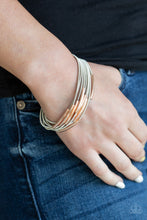 Load image into Gallery viewer, Paparazzi Stretch Your Boundaries - Silver - Rose Gold Frames - Set of 9 Bracelets - $5 Jewelry with Ashley Swint
