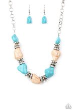 Load image into Gallery viewer, Paparazzi Stunningly Stone Age - Multi - Earthy and Turquoise Stones - White Rhinestones - Necklace - $5 Jewelry With Ashley Swint
