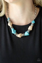 Load image into Gallery viewer, Paparazzi Stunningly Stone Age - Multi - Earthy and Turquoise Stones - White Rhinestones - Necklace - $5 Jewelry With Ashley Swint
