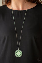 Load image into Gallery viewer, Paparazzi Spin Your Pinwheels - Green Necklace &amp; Earrings - 2019 Summer Party Exclusive - $5 Jewelry With Ashley Swint