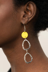 PRE-ORDER - Paparazzi Surfside Shimmer - Yellow - Earrings - $5 Jewelry with Ashley Swint