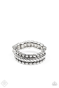 PRE-ORDER - Paparazzi Tangible Texture - Silver - Dainty Band Ring - $5 Jewelry with Ashley Swint
