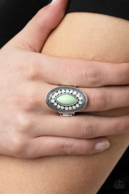 PRE-ORDER - Paparazzi Tea Light Twinkle - Green - Ring - $5 Jewelry with Ashley Swint