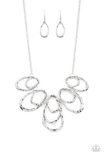 Load image into Gallery viewer, Paparazzi Terra Storm - Silver - Hammered Teardrops - Necklace &amp; Earrings - $5 Jewelry with Ashley Swint