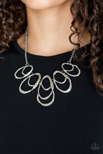 Load image into Gallery viewer, Paparazzi Terra Storm - Silver - Hammered Teardrops - Necklace &amp; Earrings - $5 Jewelry with Ashley Swint