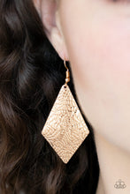 Load image into Gallery viewer, Paparazzi Texture Retreat - Gold - Stamped Earrings - $5 Jewelry With Ashley Swint