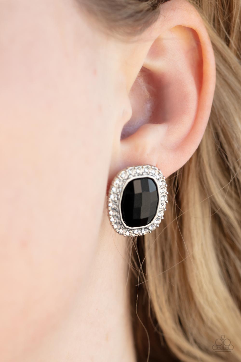 PRE-ORDER - Paparazzi The Modern Monroe - Black - Earrings - $5 Jewelry with Ashley Swint