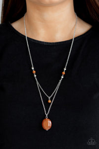 Paparazzi Time To Hit The ROAM - Orange - Silver Chain Necklace & Earrings - $5 Jewelry with Ashley Swint