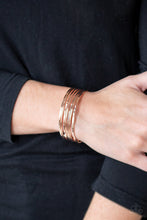 Load image into Gallery viewer, Paparazzi Timelessly Textured - Gold - Stacked Cuff Bracelet - $5 Jewelry With Ashley Swint