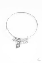 Load image into Gallery viewer, Paparazzi Treasure Charms - White - Silver Beads - White Rhinestones - Bracelet - $5 Jewelry with Ashley Swint