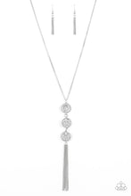 Load image into Gallery viewer, Paparazzi Triple Shimmer - White - Smoky Hematite Rhinestoens - Necklace &amp; Earrings - $5 Jewelry with Ashley Swint