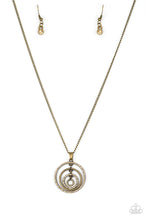 Load image into Gallery viewer, Paparazzi Upper East Side - Brass - Topaz Rhinestones - Necklace &amp; Earrings - $5 Jewelry with Ashley Swint
