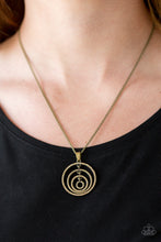 Load image into Gallery viewer, Paparazzi Upper East Side - Brass - Topaz Rhinestones - Necklace &amp; Earrings - $5 Jewelry with Ashley Swint