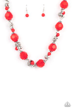 Load image into Gallery viewer, PRE-ORDER - Paparazzi Vidi Vici VACATION - Red - Necklace &amp; Earrings - $5 Jewelry with Ashley Swint