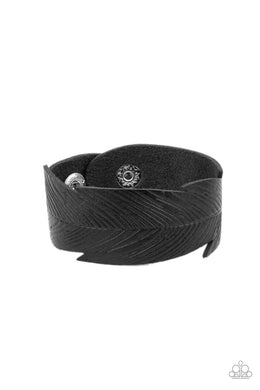 Paparazzi Whimsically Winging It - Black - Bracelet - $5 Jewelry with Ashley Swint
