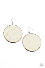 Load image into Gallery viewer, Paparazzi Wonderfully Woven - White - Twine Cording Weaves - Earthy Flair - Earrings - $5 Jewelry with Ashley Swint