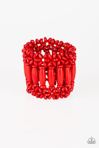 Paparazzi Barbados Beach Club - Red Beads - Bracelet - $5 Jewelry With Ashley Swint