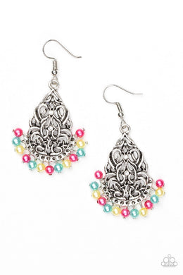 Paparazzi BAROQUE The Bank - Multi - Silver Earrings - $5 Jewelry With Ashley Swint