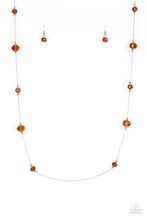 Load image into Gallery viewer, Paparazzi Champagne On The Rocks - Brown - Crystal Beads - Silver Chain Necklace - $5 Jewelry With Ashley Swint
