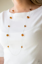 Load image into Gallery viewer, Paparazzi Champagne On The Rocks - Brown - Crystal Beads - Silver Chain Necklace - $5 Jewelry With Ashley Swint