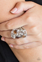 Load image into Gallery viewer, Paparazzi Clear The SWAY! - Brown Moonstone - White Rhinestones - Silver Ring - $5 Jewelry With Ashley Swint